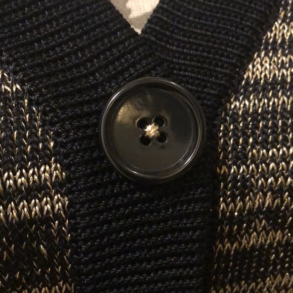 Sportsworks Studio Color block metallic gold threaded in black long cardigan - Picture 3 of 13